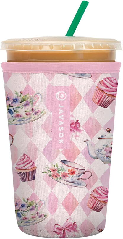 Sok It JavaSok Iced Coffee & Cold Soda Insulated Neoprene Cup Sleeve (Wonderfully Sweet, Medium: 22-28oz)
