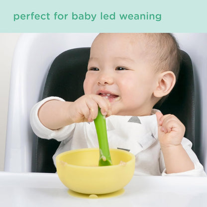 Olababy 100% Silicone Suction Bowl with Lid for Independent Feeding | First Stage Self Feeding Essential for Toddlers and Kids| Baby Led Weaning Snack Feeder | Food Container and Storage | (Blueberry)