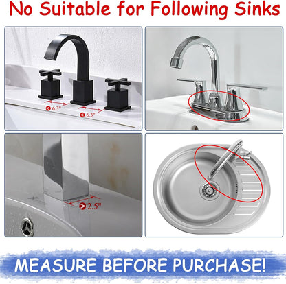Kitchen Sink Splash Guard, 10° Large Slope & Adaptable Hole Faucet Mat for Kitchen Sink, Silicone Sink Organizer Sponge Holder for Kitchen, Bathroom, RV, Bar, 14.2” x 5.1”, Black