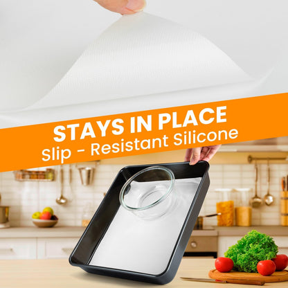 Silicone Baking Mat Roll-Customizable Silicone Mat for Baking- Heat Resistant Silicone Macaron Baking Mat for Cookie Bread Pizza, Reusable& Dishwasher Safe