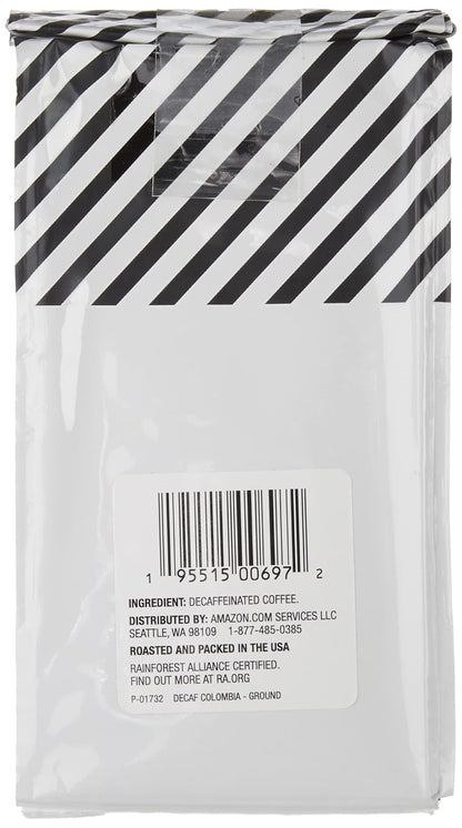Amazon Fresh Decaf Colombia Ground Coffee, Medium Roast, 12 Ounce
