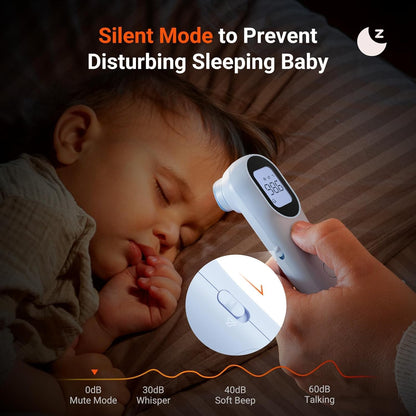 iHealth Infrared Digital Thermometer for Adults and Kids, Baby Thermometer with 3-in-1 Mode & 3-Color Prompt, Fever Alarm & Silent Mode, Forehead & Object Detection, 40 Memory Storages, PT9L, Blue