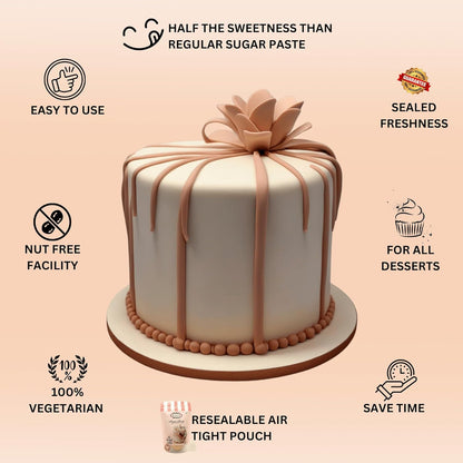 Confect Skin Fondant | Icing Fondant | Colored Fondant | Fondant Kit | Cake Fondant | Chefs Choice Edible Fondant for Cakes Decorating | Vegan, Gluten-Free, Nut-Free, Palm Oil-Free – 8.8 Oz