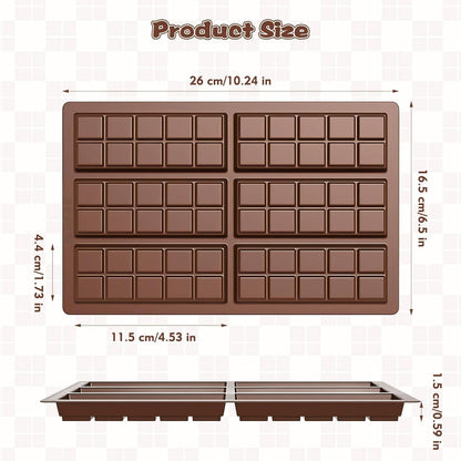 Chocolate Bar Mold,Dubai Chocolate Molds and Scraper for Stuffed Bar,Deep Large and Thick Chocolate Candy Bar Mold for Filling Knafeh Pistachio Kit