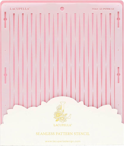 Cake Baking Stencil - Seamless Delicate Pattern for Decorating Tall Double Barrel Cake to Use with Buttercream, Royal Icing, Ganache, Paint, Airbrush (FOLD)