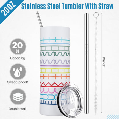Geiserailie Hidden Message Tumbler Coffee Travel Insulated Mug Skinny Tumbler with Lid and Straw Gift Cup for Bestie Friend Coworker(20 oz)