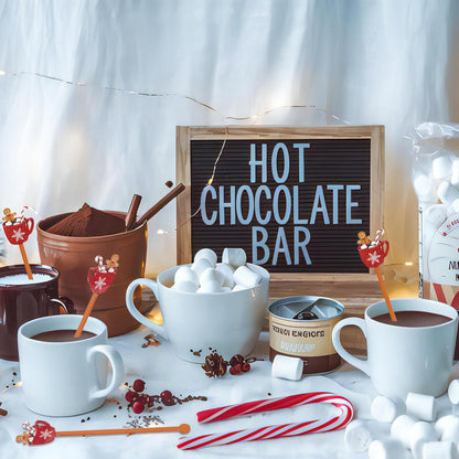30 PCS Christmas Drink Stirrers Gingerbread Man Holiday Coffee Stirrers Acrylic Xmas Stir Sticks Swizzle Sticks for Cocktails Hot Chocolate Stirrers for Home Office Bar Restaurant