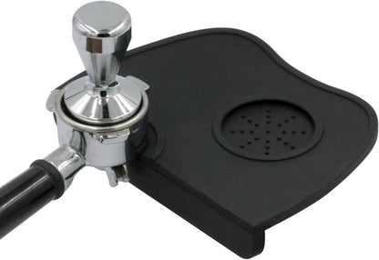 Handook Tamper Mat, Espresso Tamper Mat, 8.3 X 5.9 Inch Coffee Mat, Coffee Tamper Mat for Espresso Machine, Espresso Accessory, Barista Tools, Coffee Tamper Station, Espresso Pad for Counter (Black)