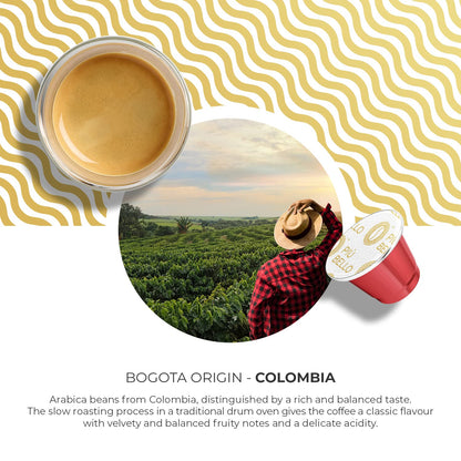Piu Bello Bogota Espresso Coffee Pods for Nespresso Original Machines – Compatible Capsules Pack – Rich & Balanced Taste – Strong Italian Espresso Flavor – Kosher Certified (60 Count, Single Flavor)