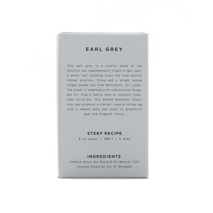 Onyx Coffee Lab Earl Grey Black Tea Bags (15 Count) - Smooth-Bodied Earl Grey Loose Tea Leaves w/Grapefruit & Citrus Notes - Specialty Earl Grey Tea