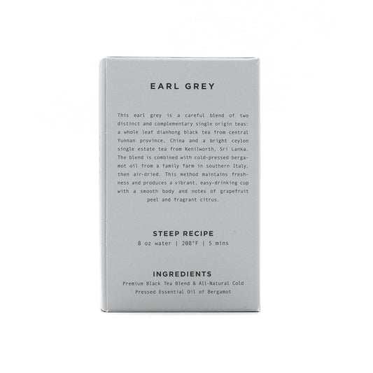 Onyx Coffee Lab Earl Grey Black Tea Bags (15 Count) - Smooth-Bodied Earl Grey Loose Tea Leaves w/Grapefruit & Citrus Notes - Specialty Earl Grey Tea