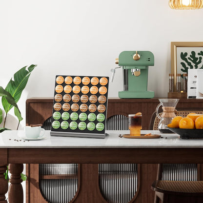 Coffee Pods Holder Organizer Compatible with K cup,36 Pods Large Capacity Coffee Pod Storage Organizer Compatible with keurig pods, Space Saving K-Cups Organizer for Kitchen Office Coffee Bar