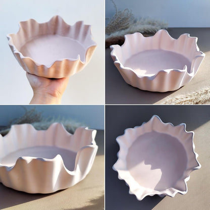 Wehous Large Irregular Bowl Silicone Mold, Unique Storage Epoxy Resin Concrete Molds, Big Candle Holder Tray Container Jewelry Holder Succulent Pot Makeup Organizer Casting Mold Art Craft Ornament
