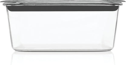 Rubbermaid Brilliance Food Storage Container, Large, 9.6 Cup, Clear 2024351 (Pack of 2)