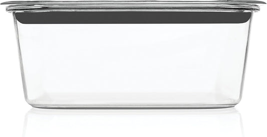 Rubbermaid Brilliance Food Storage Container, Large, 9.6 Cup, Clear 2024351 (Pack of 2)