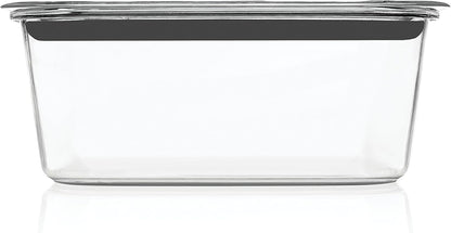 Rubbermaid Brilliance Large Food Storage Container, 9.6 Cup, BPA-Free, Leak-Proof, Clear
