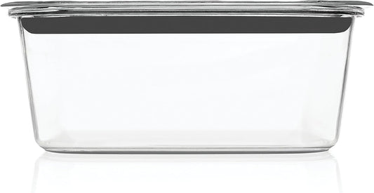 Rubbermaid Brilliance Large Food Storage Container, 9.6 Cup, BPA-Free, Leak-Proof, Clear