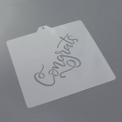 Congrats Hand Lettered Stencil and Cookie Cutter, Cookie Stencil, Cutter Stenci(Congrats)