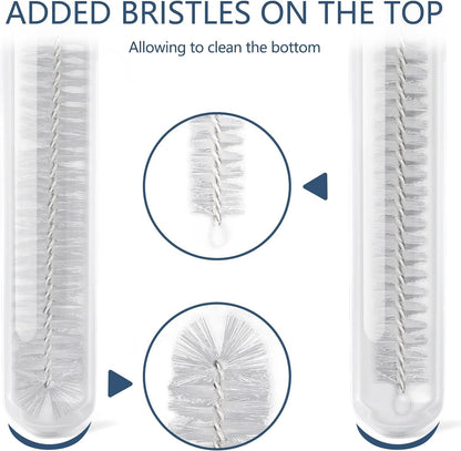 Straw Cleaner Brush Set, 12-Piece 11.8 Inch Long Botthle Cleaning Brush, Nylon Tube Brush Kit for Straws on Tumbler, Water Bottle, Sippy Cup and Pipes, Tubes or Tea Pot Spout