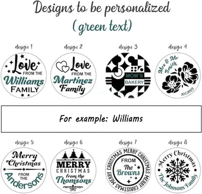 2025 Personalized Christmas Cookie Stamp Unique 3D Embossed Design Fun Tool for Baking Art (B)
