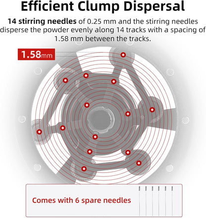 MHW-3BOMBER WDT Tool Espresso 58mm, Espresso Distribution Tool with Magnetic Base for Barista, Adjustable Depth Needle Distributor Tool, 0.25mm x 14 Coffee Stirrer Tools, YU Series CycloneT5849-OS