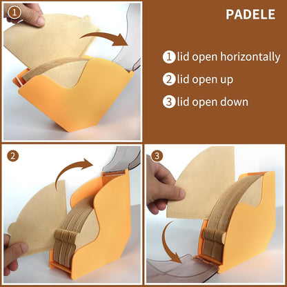 Coffee Filter Holder for Organizer and Coffee Station Accessories (Orange)