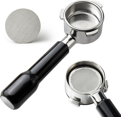 54 mm Bottomless Portafilter with Puck Screen, 3 Ears Espresso Portafilter Compatible with Breville Barista Express Machines,Stainless Steel Por tafilter and ABS Handle for kitchen