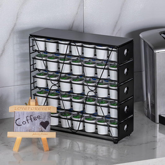 FlagShip K Cup Organizer for Keurig Pod Drawer Large Mullti Tier Coffee Pod Holder(70 Pods Capacity)