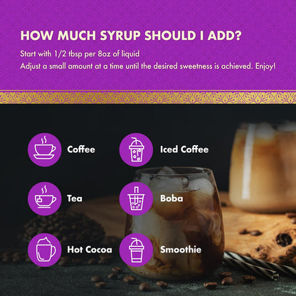 ChocZero Coffee Syrup, Lavender Flavor, Sugar Free Syrup for Drinks, Keto Friendly, 25.4 Fluid Ounces