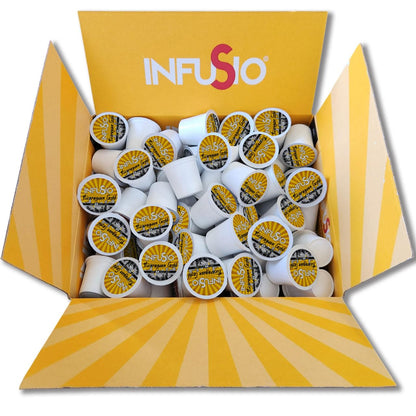 InfuSio Coffee Pods 96 Count Nicaraguan Gold Medium Light Roast Single serve Coffee pods for Keurig K Cup® Brewers - InfuSio Premium Roasted Keurig 2.0 Compatible