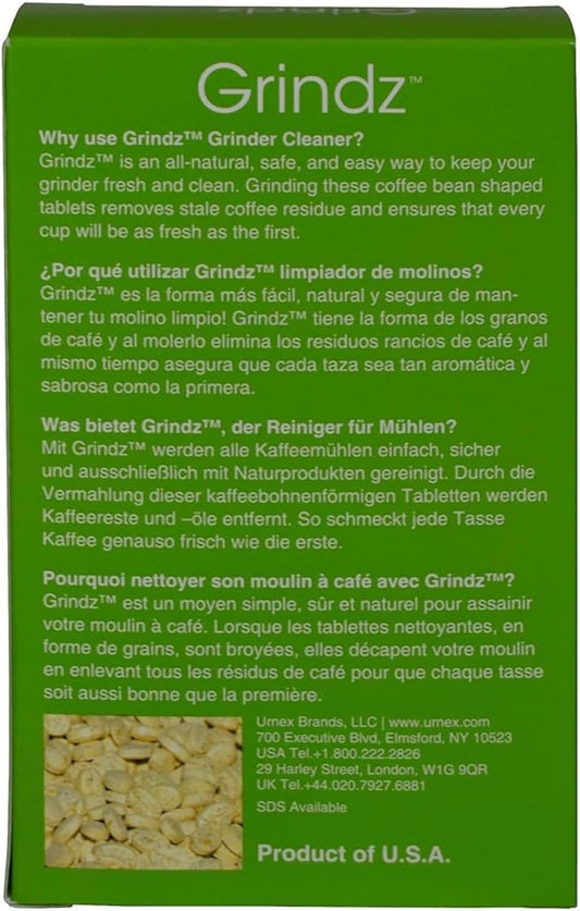 Urnex Grindz Professional Coffee Grinder Cleaning Tablets, 3 Single Use Packets
