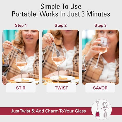 PureWine Wine Wands Purifier, 72 Filters - Reduces Histamines & Sulfites, Alleviates Allergies & Sensitivities - Restores Taste, Perfect Pour, Gifting, Holiday