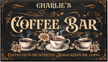 THUYPT Personalized Absorbent Coffee Mat for Counter, Coffee Drying Mat Coffee Bar Accessories, Kitchen Counter Coffee Maker Coffee Station Decoration (07)