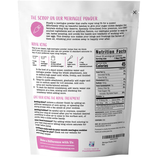 Meringue Powder (14oz) For Royal Icing, Premium Quality, High Egg White Formula, Create Incredible Royal Icing or Frosting for Sugar Cookies, Naturally Flavored, Verified Gluten Free, Non-GMO Sourced