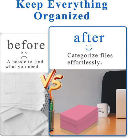 Zzrywuty File Folders with Pockets Letter Size，25-Pack Paper Folders with Card Slot，Two Pocket Folders for School Students，Businessmen，Home and Office Workers（Pink）