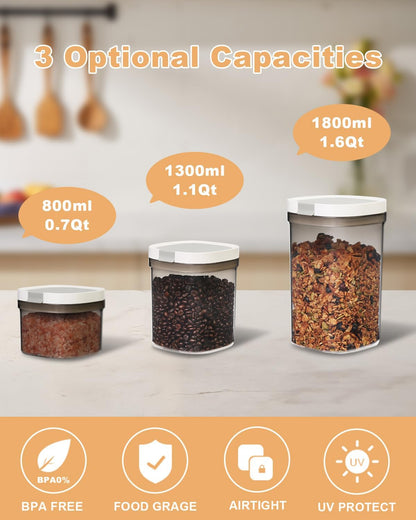 Airtight Coffee Storage Container with Magnetic Scoop, 0.7 Qt Coffee Bean and Ground Coffee Canister, Durable, Keeps Coffee Fresh & Dry, Easy to Clean