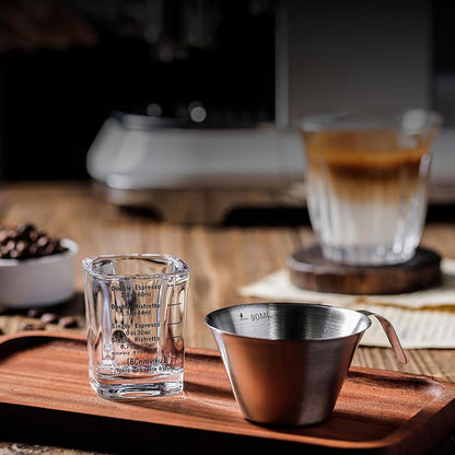 Espresso Shot Glasses, 26-Incremental Measurement, 2 OZ / 60ML (Sturdy-2 pack)