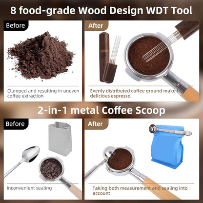 FACIACC WDT Tool Espresso (54MM Coffee Scoop Clip), Black