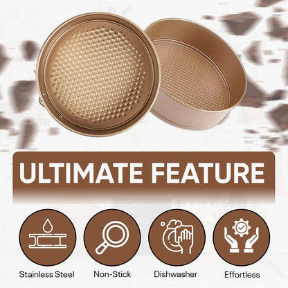 Good Dee's Circle Springform Cake Pan 9” - Non Stick Ceramic Coating - Free From Forever Chemicals - Perfect for Birthday Cakes, Tartes, & More - Cream