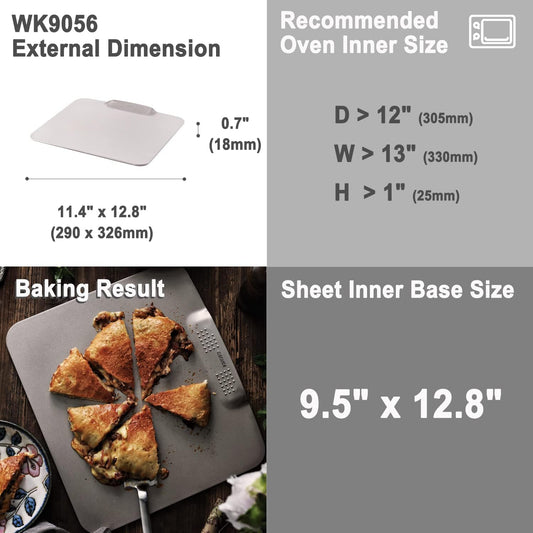 CHEFMADE Cookie Sheet Pan, 12-Inch One-Handed Gripping Non-Stick Rimless Bakeware for Oven Baking 11.4" x 12.8"x 0.6" (Champagne Gold)