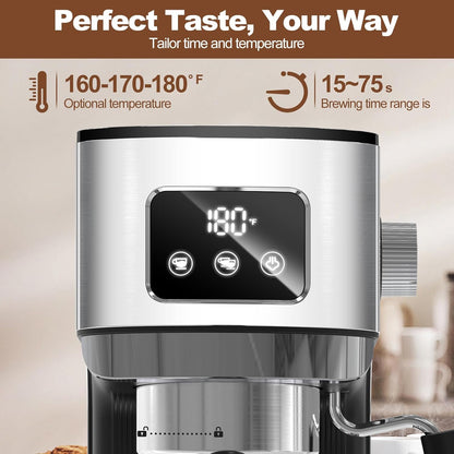 Geek Chef Espresso Machine, 20 Bar Coffee Machine, Latte Machine, Cappuccino Maker, Espresso Maker for Home