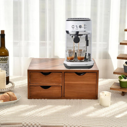 SwallowLiving Versatile Wooden Storage Drawer for Coffee Capsules - Multi-Functional Kitchen and Desk Organizer - Ideal for K-Cup Coffee Pods and Counter Organization