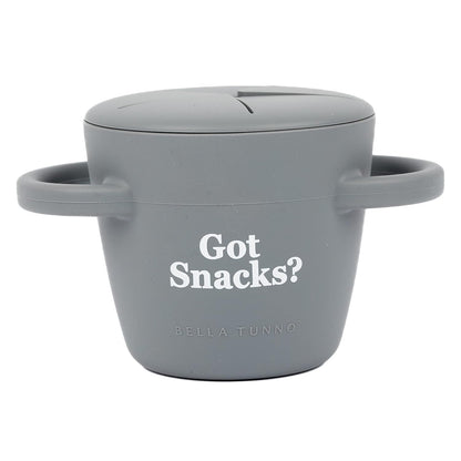 Bella Tunno Snack Cups for Toddlers, Silicone Spill Proof Food Container with Lid, Babies & Kids 6-12 Months, Got Snacks
