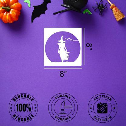 Halloween Stencils for Door Mats 8” Ghost Face Stencil Boo Trick or Treat Stencils for Painting on Wood Pumpkin Doormats T-Shirts