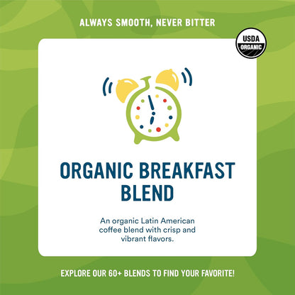 Cameron's Coffee Roasted Whole Bean Coffee, Organic Breakfast Blend, 4 Pound