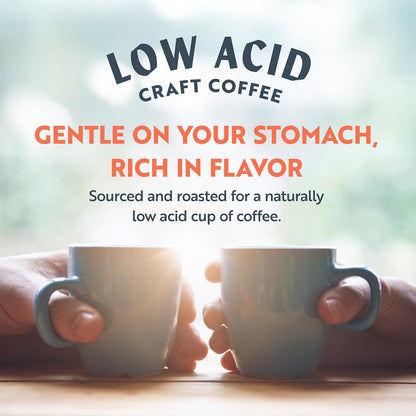 Clean Coffee Co. - Low Acid Medium-Dark Roast, Tested for Molds and Toxins, Papua New Guinea Blend, Notes of Milk Chocolate and Roasted Almonds (Whole Bean, 12 oz Bag)