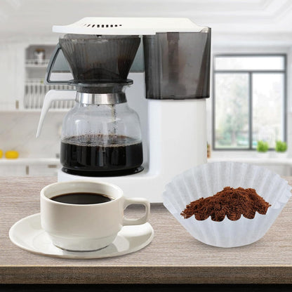 300pcs 12-Cup Commercial Coffee Filters (4 ¼ Inch base, 2 ¾ Inch Walls, 9 ¾ Inch Laying Flat) Large Coffee Filters Premium Paper with 12-Cup Home & Commercial Machines(X6-300)