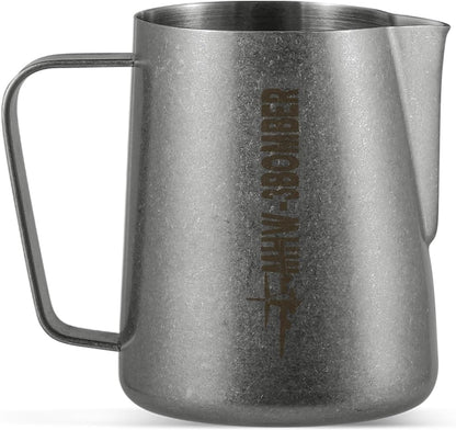 MHW-3BOMBER Milk Frothing Pitcher, 20oz/600ml Frother Cup for Barista, SUS304 Stainless Steel Espresso Steaming Pitcher for Coffee/Latte Art, P3015SS-OS