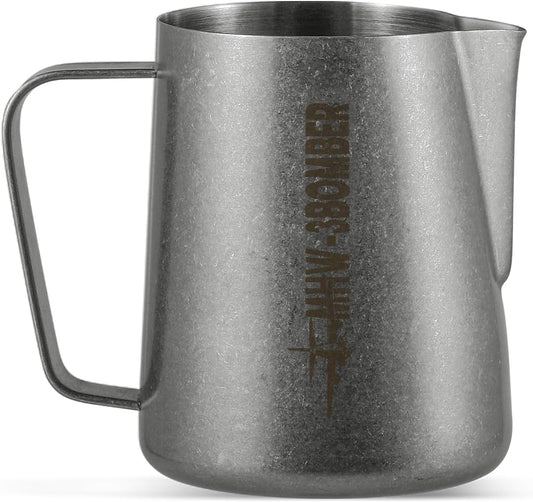 MHW-3BOMBER Milk Frothing Pitcher, 20oz/600ml Frother Cup for Barista, SUS304 Stainless Steel Espresso Steaming Pitcher for Coffee/Latte Art, P3015SS-OS