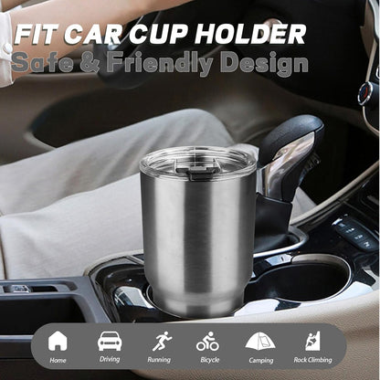 30 oz Tumbler with Lids and Straws, Stainless Steel Insulated Coffee Tumbler, Double Wall Vacuum Insulated Travel Mug Cup, Leakproof Thermal Coffee Cup for Hot and Cold Drinks(Silver)